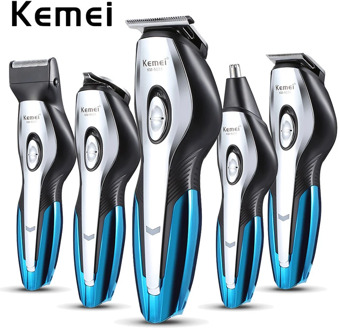 Kemei 6 in 1 Hair clipper Men Electric Beard Nose Hair Trimmer Professional Haircut Razor Barber Hair Cutting Shaving Machine