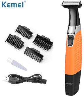 Kemei Baard Trimmer Kapper Professionele Tondeuse T Vormige Snijmachine Kapsel Mannen Scheerapparaat Een Blade Cordless Mannelijke Maaier geen doos