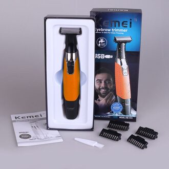Kemei Baard Trimmer Kapper Professionele Tondeuse T Vormige Snijmachine Kapsel Mannen Scheerapparaat Een Blade Cordless Mannelijke Maaier met doos