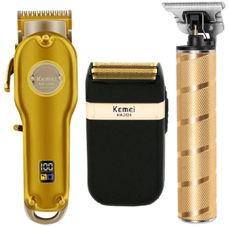 Kemei Barber shop hair clipper professional hair trimmer for men beard electric cutter hair cutting machine Kit haircut cordless