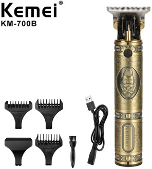 Kemei Barber Shop Oil Head 0mm Electric Hair Trimmer Professional Haircut Shaver Carving Hair Beard Machine Styling Tool razor