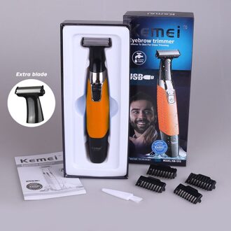 Kemei Een Blade Scheerapparaat Mannen Gezicht Baard Scheermes Elektrische Manscaped Body Trimmer Professionele Ontharing Scheren Machine Km 1910 geen doos