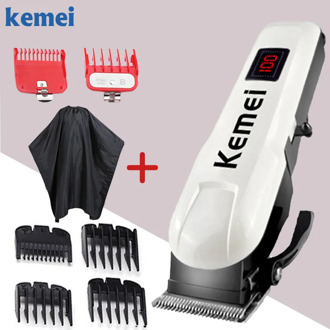 Kemei Electric Hair Clipper hair trimmer men's Professional clipper Wireless Trimmer LCD digital display hair cut barber 5