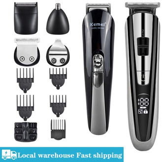 Kemei hair trimmer electric hair clipper men's beard razor cordless haircut multi-function razor nose Hair Trimmer km 600 cut 5