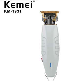 kemei hair trimmer KM-1931 USB rechargeable hair clipper haircut machine oilhead clipper hair carving white T type trimmer