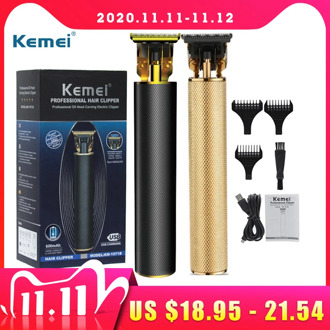 Kemei Hair Trimmer Men Electric Clipper USB Rechargeable 0mm Baldheaded Hair Cutter 1971/1971B Random Ship