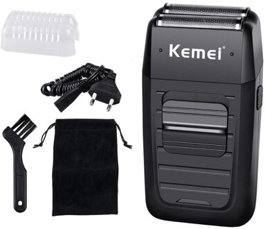 Kemei KM-1102 Cordless Scheerapparaat Voor Mannen Dual Blades Baard Trimmer Vergeldende Kaal Headed Scheermessen Oplaadbare Kapsel Machine geen doos nee blade