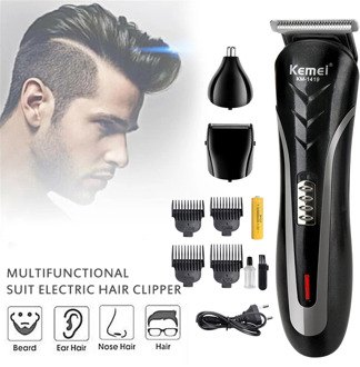 KEMEI KM-1419 Hair Clipper Multifunctional Electric Hair Trimmer EU Plug Rechargeable Beard Trimmer Professional Hair Cutting