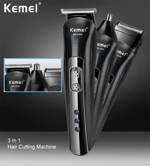 KEMEI KM-1506 Hair Clipper Silver Alloy Electric Hair Trimmer EU Plug Charging Beard Trimmer Professional Hair Cutting