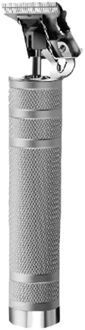 Kemei KM-1974B Tondeuse Oplaadbare Tondeuse Kapperszaak Draadloze 0Mm T-Blade Kaalhoofdige Outliner Voor Mannen Zilver