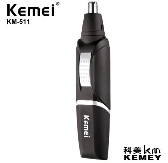 Kemei KM-511 Elektrische Neus Trimmer Voor Mannen Beauty AA Batterij Neus Oor Tondeuse Verwijdering en Mannen Zwarte Neus Haar snijden