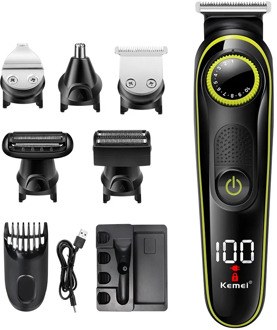 Kemei Km-696 5 in 1 Multifunction Hair Clipper Professional Hair Trimmer Electric Beard Trimmer Hair Cutting Machine