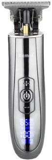 Kemei Lcd Display Tondeuse Professionele Mannen Scheren Ontharing Scheermes Trimmer Plastic Schoonheidssalon Tool 36D geen doos