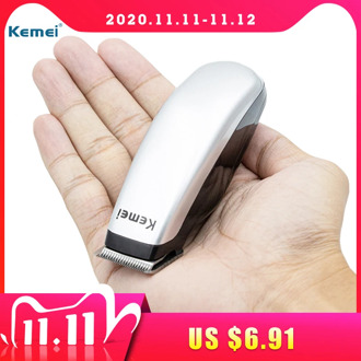 Kemei Mini Clipper Shaver Portable Mini Electric Beard Trimmer Hair Cutting Machine Men Razor with 3 Combs Beard Barber Razor
