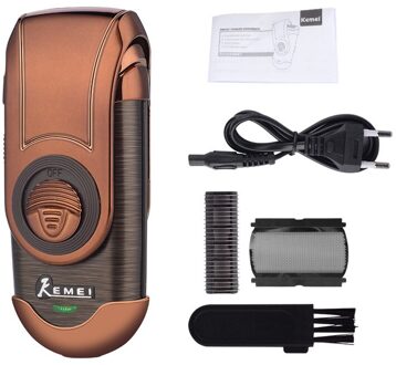 Kemei Mini Draagbare Elektrische Scheerapparaat 3D Dubbele Drijvende Oplaadbare Baard Scheermes Vergeldende Scheerapparaat Reizen Supply Voor Mannen D43 geen doos