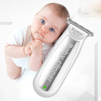 Kemei Mini Elektrische Tondeuse Baby Usb Oplaadbare Tondeuse Zuigeling Rustig Scheerapparaat Kids Kapsel Scheermes Haar Snijmachine