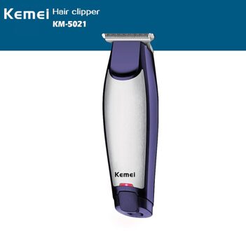 Kemei Oplaadbare Kapper Tondeuse Voor Mannen Low Noise Scheren Haar Razor 0Mm Cordless Tondeuse Haar Snijmachine cutte paars / uk plug