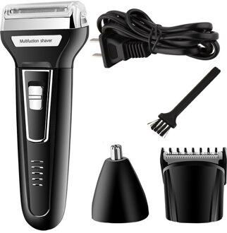 Kemei Professionele 3 In 1 Twin Blade Elektrisch Scheerapparaat Kapper Reizen Veilig Gebruik Voor Mannen Vrouwelijke Gezicht Baard Scheren Machine 35D geen doos