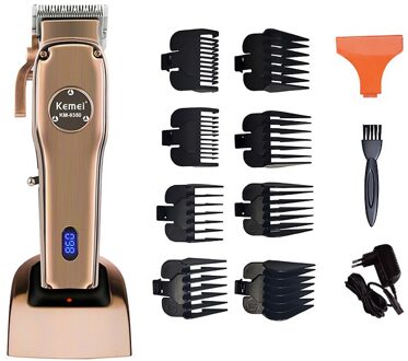 Kemei Professionele Lcd Elektrische Tondeuse Elektrische Push Scheerapparaat Haar Snijmachine Draadloze Styling Haar Trimmer 33D geen doos