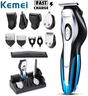 KEMEI Rechargeable Electric Hair Trimmers 11 in 1 Hair Clipper Electric Shaver Beard Trimmer Men Shaving Machine Nose Trimmer