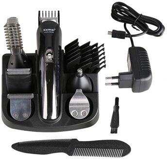 Kemei Trimmer 6 In 1 Scheren Machine Elektrische Baard Trimmer Professionele Tondeuse Oplaadbare Neus Scheerapparaat 4 Limiet Kammen 43D geen doos