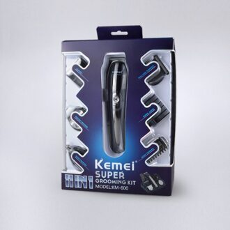Kemei600 6 in 1 Haar Trimmer Titanium Tondeuse Elektrische Scheerapparaat Baard Trimmer Mannen Styling Tools Scheren Machine 100- 240 v