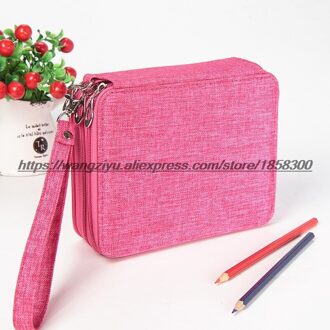 Kemila 72 Houders Waterdichte Handy School Potloden Case Grote Capaciteit Gekleurde Potlood Tas Voor Student Kunst Levert Bordeauxrood