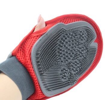 KEMISIDI Kat Handschoen voor Dieren Kammen Katten Grooming Hackle Uitstekende Red Silicon Pet Massager Ontharing Mitten Accessoires