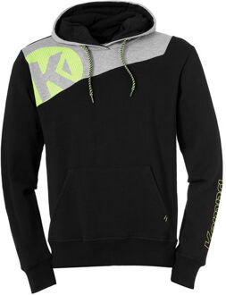 Kempa Caution Hoody Schwarz/light grau melang - XL