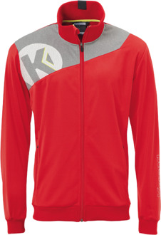 Kempa Core 2.0 Poly Jacket Kind Rood-Donker Grijs Melange Maat 152