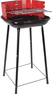Kemper BBQ Houtskoolbarbecue - 85 cm - Grilloppervlak 26x26 cm Zwart