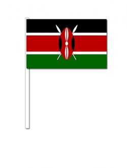 Kenia zwaai vlaggetjes 12 x 24 cm