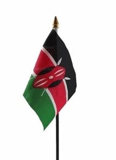 Keniaanse landenvlag op stokje