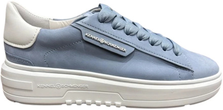 Kennel & Schmenger Turn Sneaker in Blauw/Wit Nubuck Leer Kennel & Schmenger , Blue , Dames - 38 1/2 Eu,37 1/2 Eu,38 EU