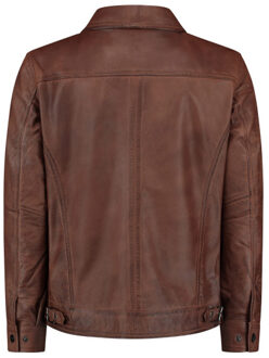 Kent leren jas Bruin - 5XL