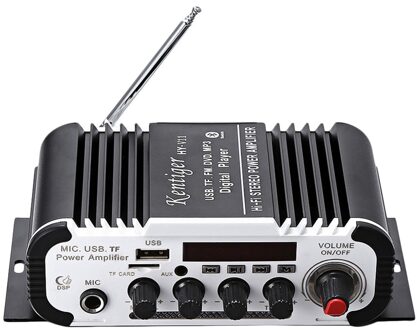 Kentiger Hy-V11 Bluetooth Versterker 2-Kanaals Super Bass Audio Versterker Met Afstandsbediening Tf Usb Fm 85Db mp3 Fm Radio