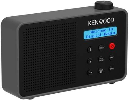 Kenwood CRM25DABB DAB radio Zwart