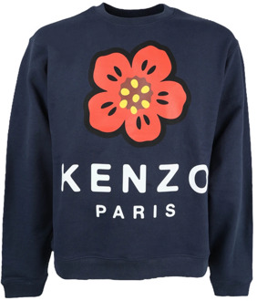 Kenzo Artistieke Katoenen Sweatshirt Kenzo , Blue , Heren - L,M,S,Xs