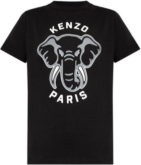 Kenzo Bedrukt T-shirt Kenzo , Black , Dames - S,Xs