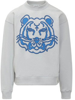 Kenzo Bedrukte Tiger Sweatshirt Kenzo , Gray , Heren - S,Xs
