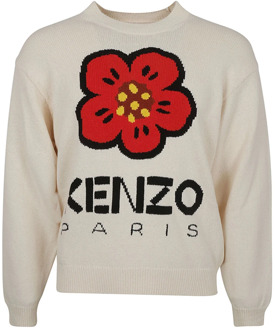 Kenzo Beige Flower Jumper Sweater Kenzo , Beige , Heren - Xl,L,M,S