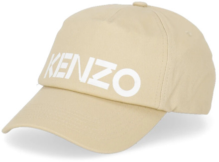 Kenzo Beige Katoenen Baseballpet met Contrasterend Logo Kenzo , Beige , Heren - ONE Size