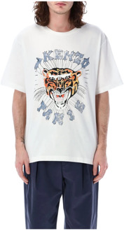 Kenzo Beige Tiger Head T-shirts en Polos Kenzo , White , Heren - L,M,S