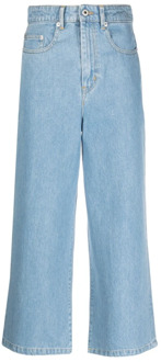 Kenzo Blauwe Cropped Denim Jeans Kenzo , Blue , Dames - W28
