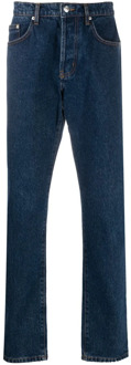 Kenzo Blauwe Katoenen Slim Fit Straight Leg Jeans Kenzo , Blue , Heren - W34