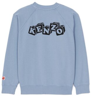 Kenzo Boke Boy Flower Grafisch lichtblauw sweatshirt