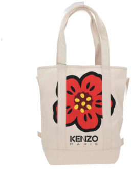 Kenzo Boke Flower Canvas Tote Tas Kenzo , Beige , Dames - ONE Size