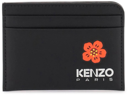 Kenzo Boke Flower Leren Kaarthouder Kenzo , Black , Heren - ONE Size