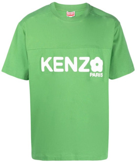 Kenzo Boke Flower Logo Print T-shirt Kenzo , Green , Heren - Xl,M,S
