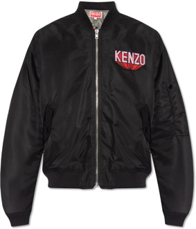 Kenzo Bomberjack met logo Kenzo , Black , Heren - Xl,L,M,S